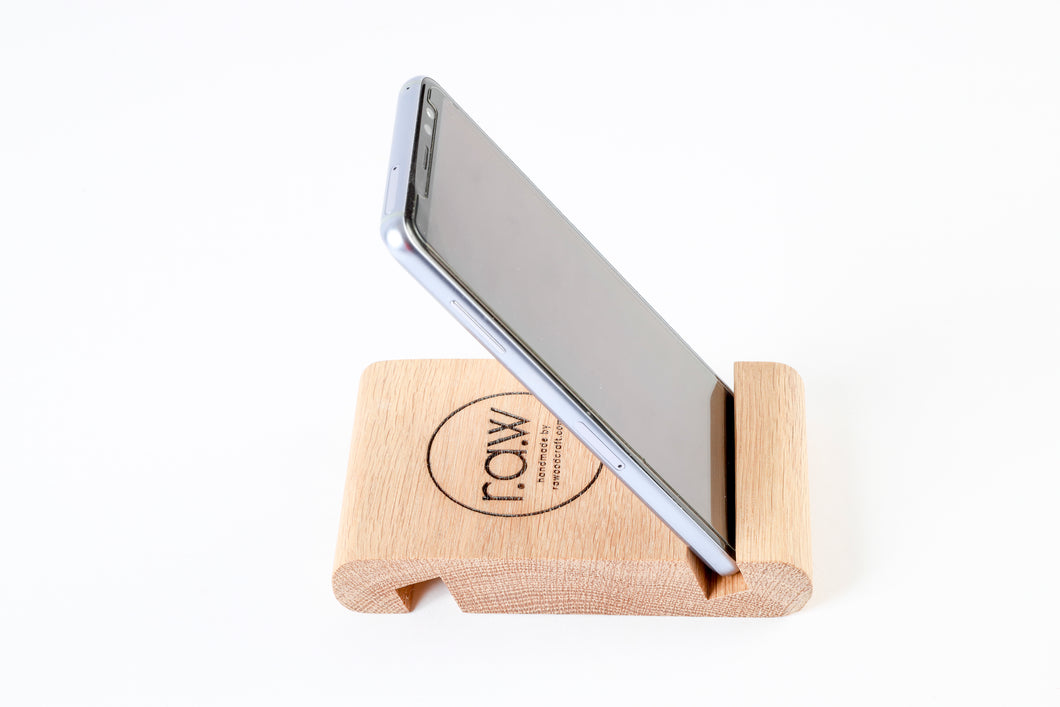 RAW Cell Phone/Tablet Holder - Oak