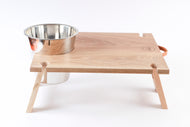 RAW Picnic Table - Solid Oak with ice bucket cut-out